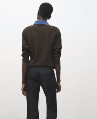 Women's Combined Shirt-Collar Sweater