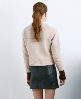 Women's Polo Collar Knitted Jacket