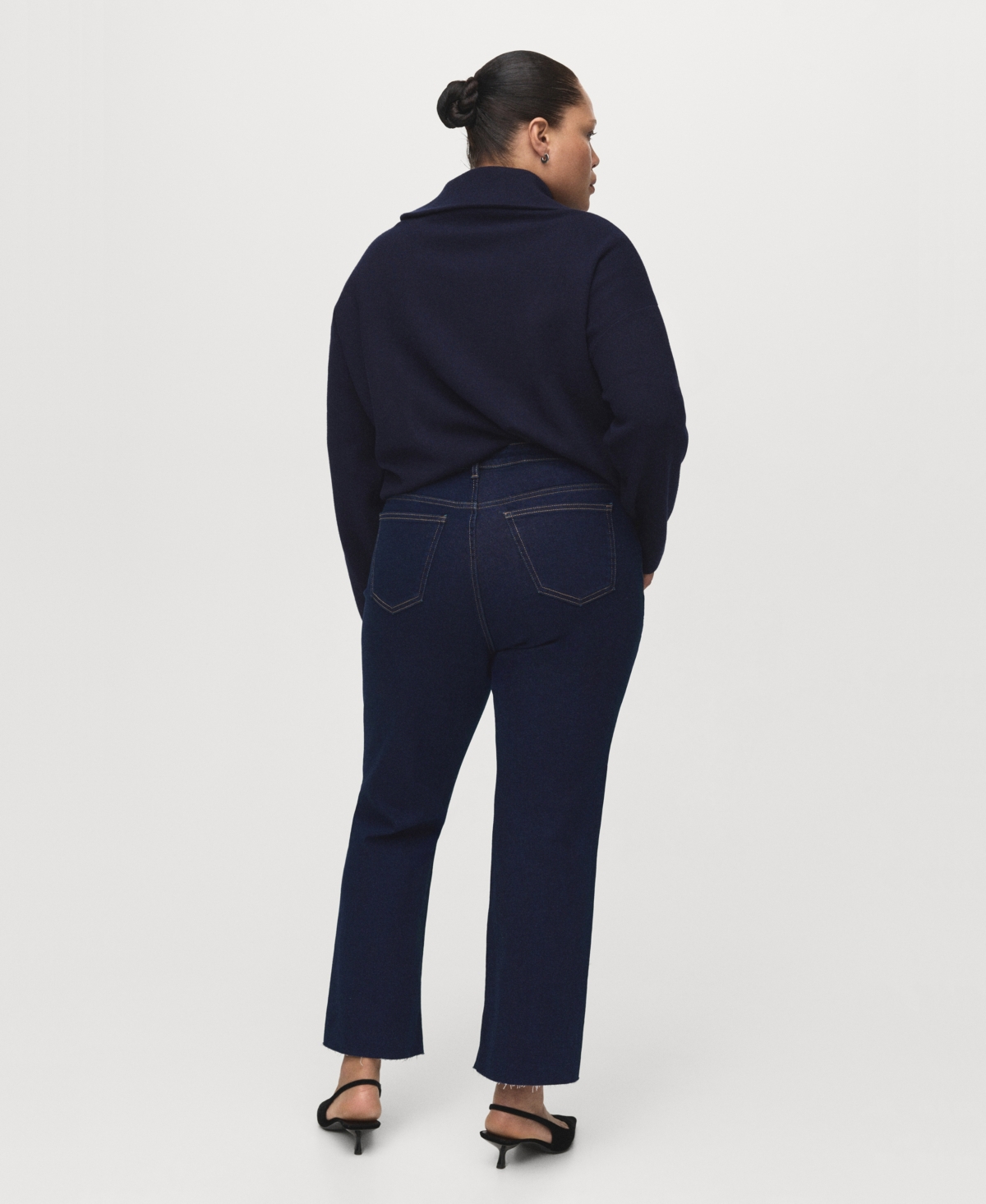 Mango Women's Sienna Flared Cropped Jeans
