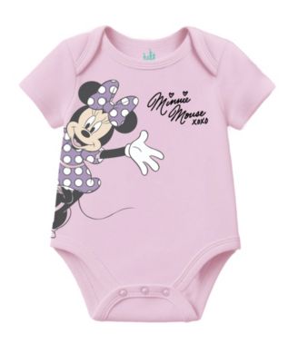 Baby Girls' Minnie Mouse Bodysuit, Hooded Jacket & Pants, 3-Piece Set