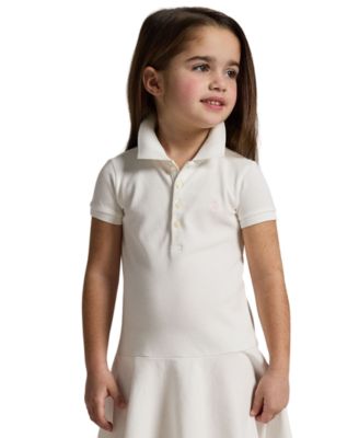 Toddler and Little Girls  Cotton Mesh Stretch Shortsleeve  Polo Dress
