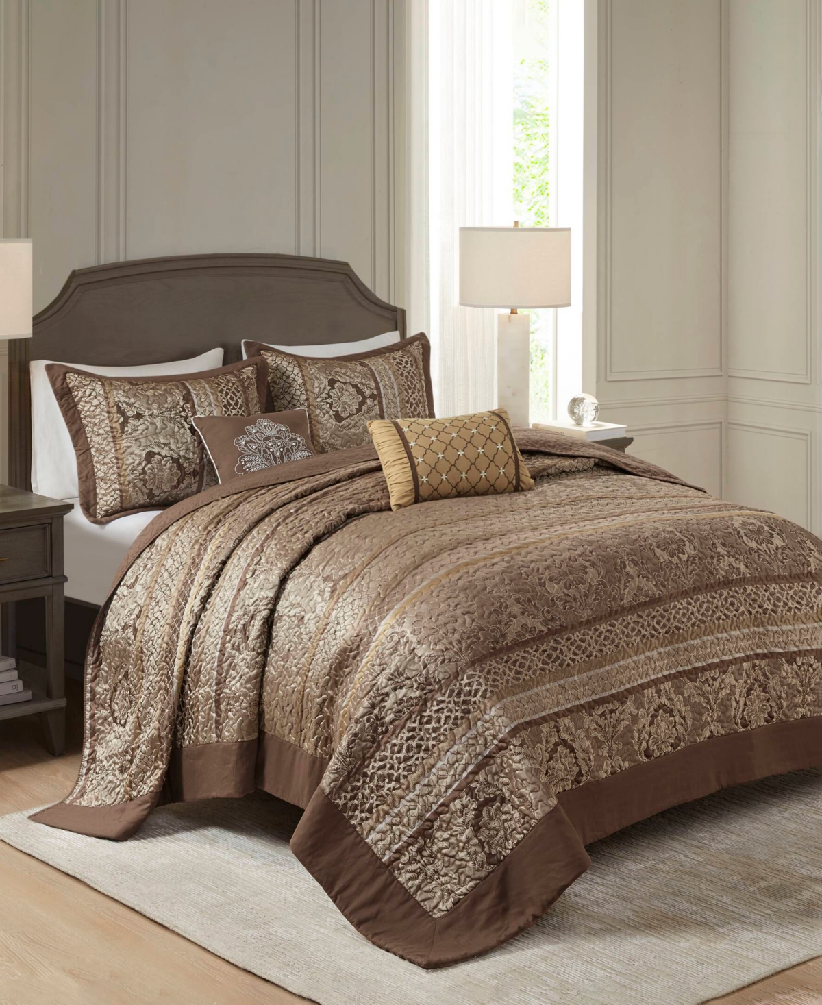 Madison Park Bellagio Quilted 5-Pc. Bedspread Set