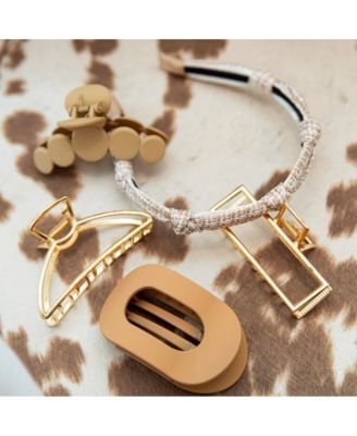 Women's Knotted Tweed Headband - Cream Beige