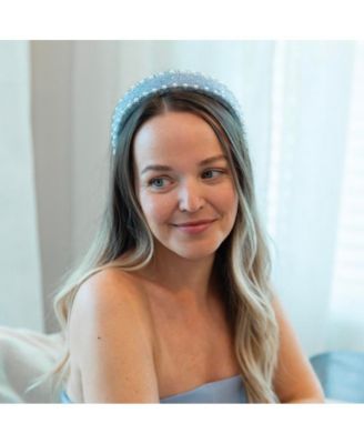 Women's Classic Pearl Headband - Sky Blue