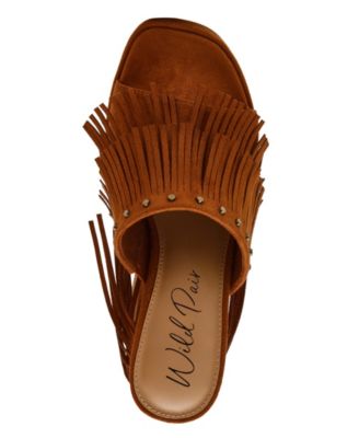 Women's Ashliee Fringe Block Heel Sandals