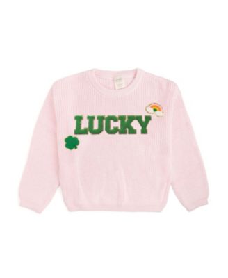 Baby Girls Lucky Patch St. Patrick's Day Knit Sweater