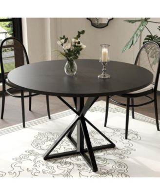 Kitchen Table Round Dining Table for 4 47 inch Farmhouse Kitchen Table Circle Dinner Table