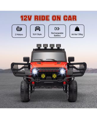 12V Kids Ride On Truck with Music Lights and Remote