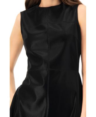 Women's Sleeveless High Shine A-Line Dress