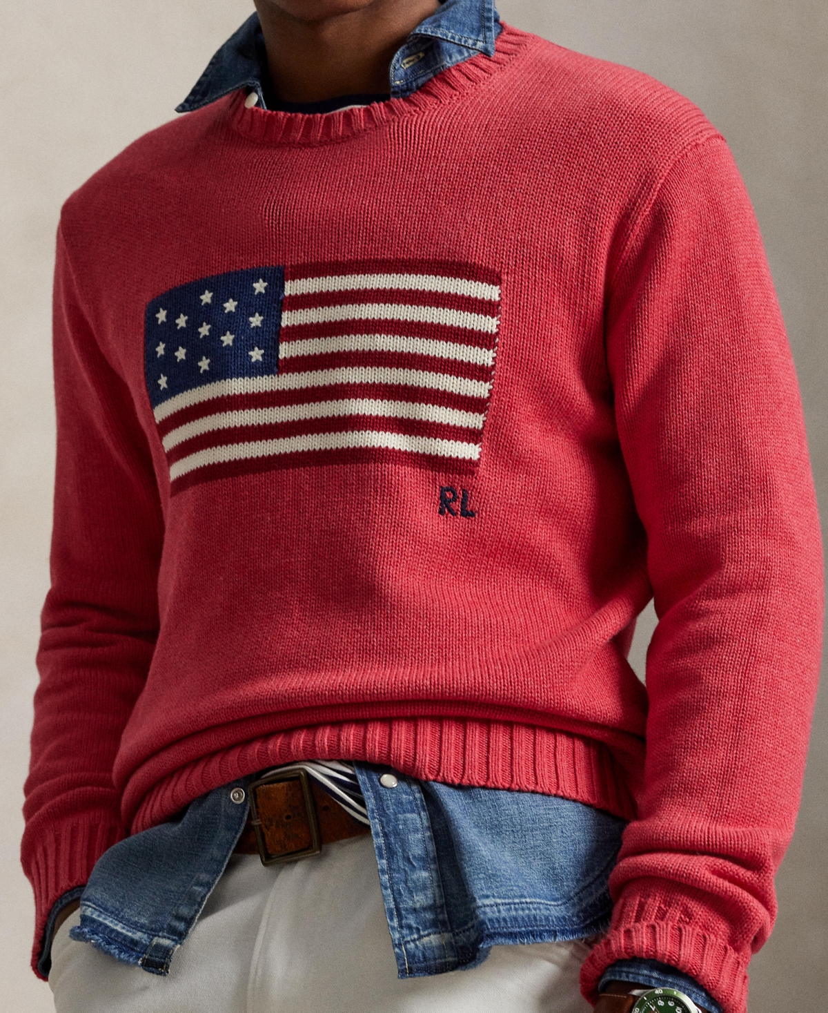 Polo Ralph Lauren Unisex The Iconic Flag Sweater