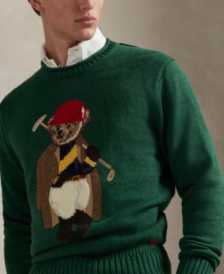 Men's Polo Bear Roll Neck Sweater