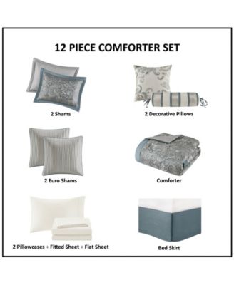 Adeline 12-Pc. Comforter Set, King