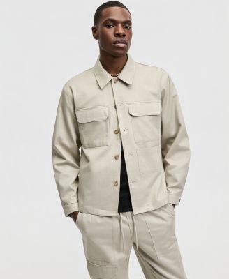 Men's Relaxed-Fit Twill Shirt Jacket