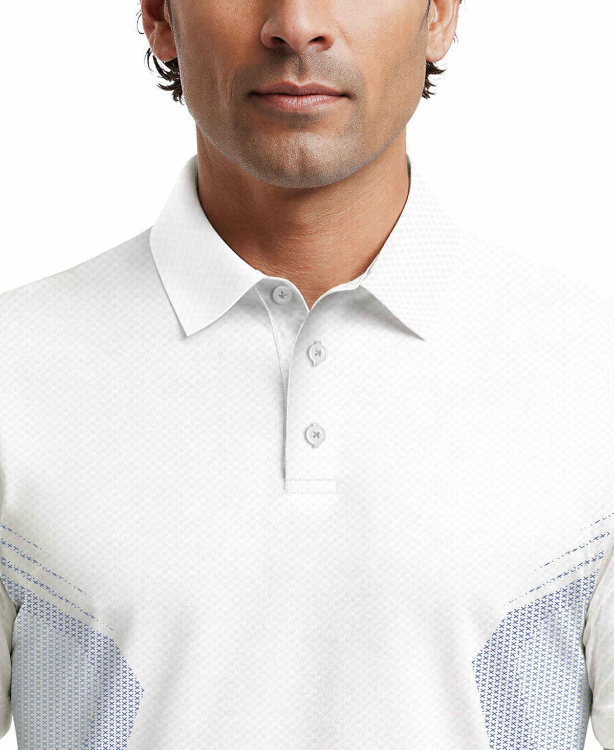 Pga Tour Men's Faux Seamless Mapped Golf Polo Shirt