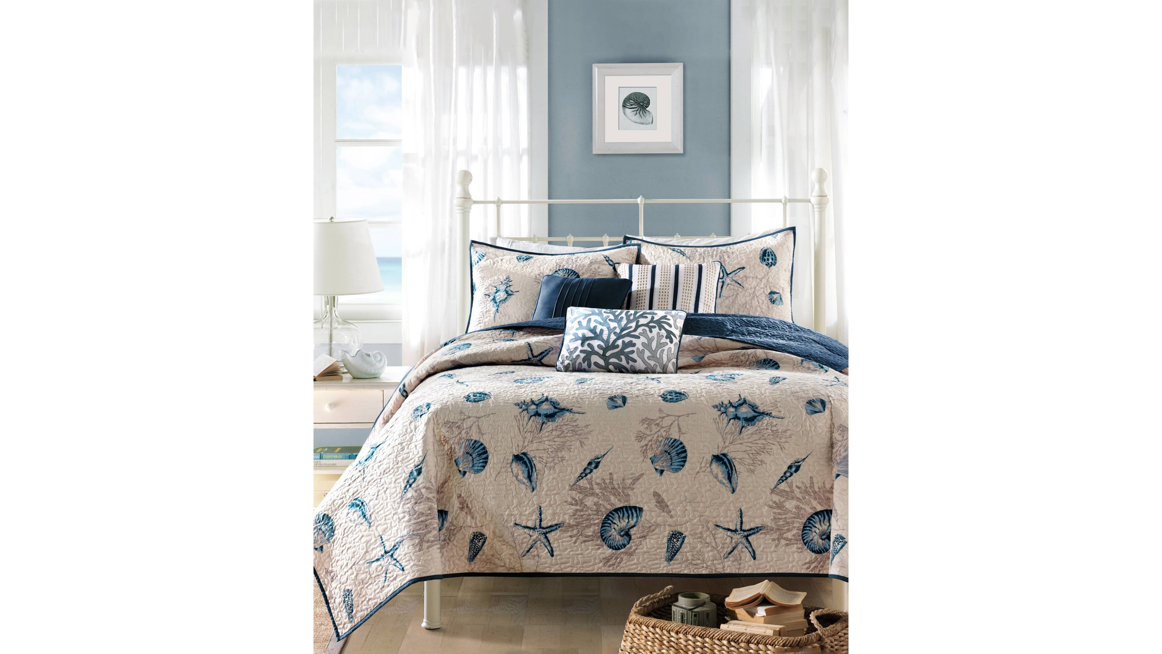 Madison Park Bayside Quilted 6-Pc. Coverlet Set, Full/Queen