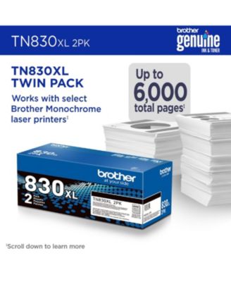 TN830XL2PK 3,000 Page-Yield High-Yield Toner - Black (2/Pack)