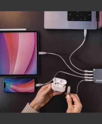 32202 100 Watts 4-Port GaN Wall Charger - Black/Gray