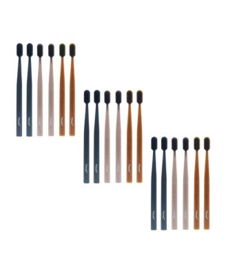 Essentials Bundle: 3 Packs of 100% Cedarwood Toothbrushes (6-Pack Each) – 18 Natural Toothbrushes