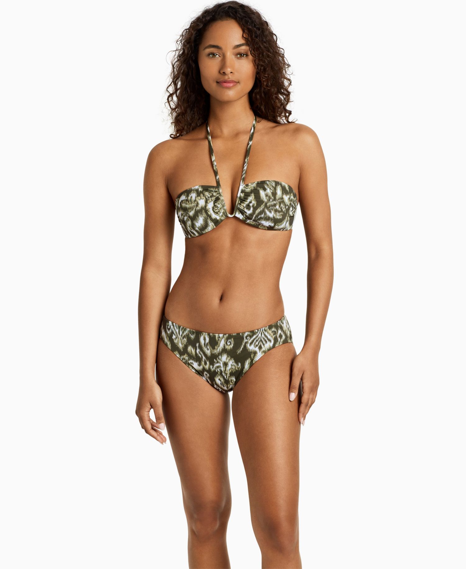 Women's Shirred Bandeau Bikini Top
