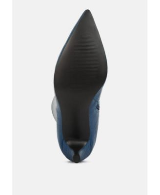 Womens Uptown Pointed Mid Heel Calf Boots