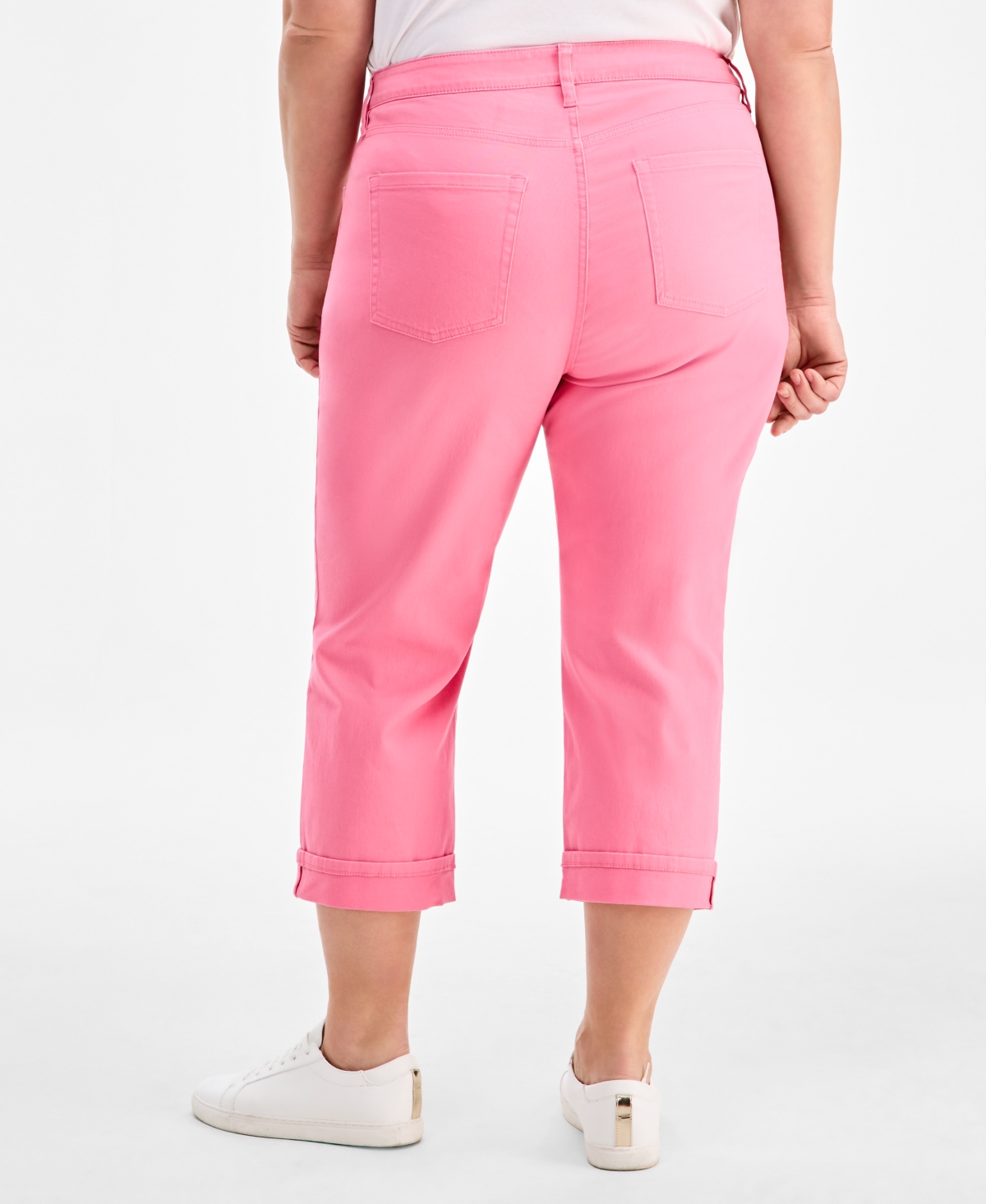 Style & Co Plus Curvy Roll-Cuff Capri Jeans, Created for Macy's