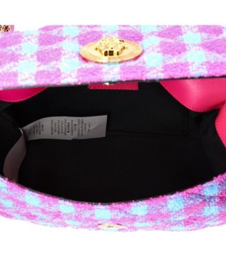 Mini Medusa Icon Chain Flap Bag Quilted Tweed