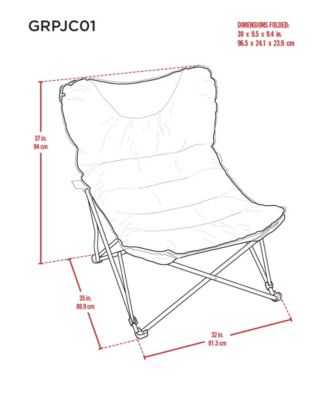 3 x 3 x 3 ft Multi XXL Ultra Padded Camp Seat