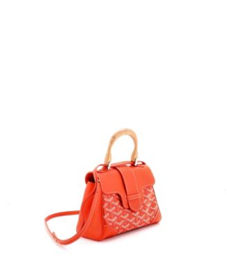 Mini Saigon Top Handle Bag Coated Canvas with Leather