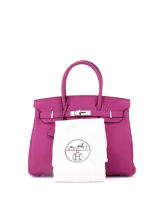 Birkin 30 Handbag Pink Togo with Palladium Hardware