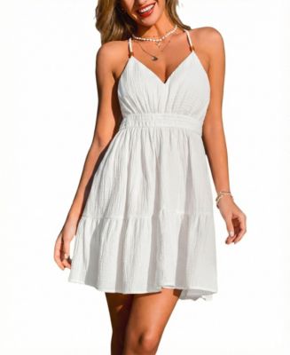 Women's Perfection White Mini Beach Dress