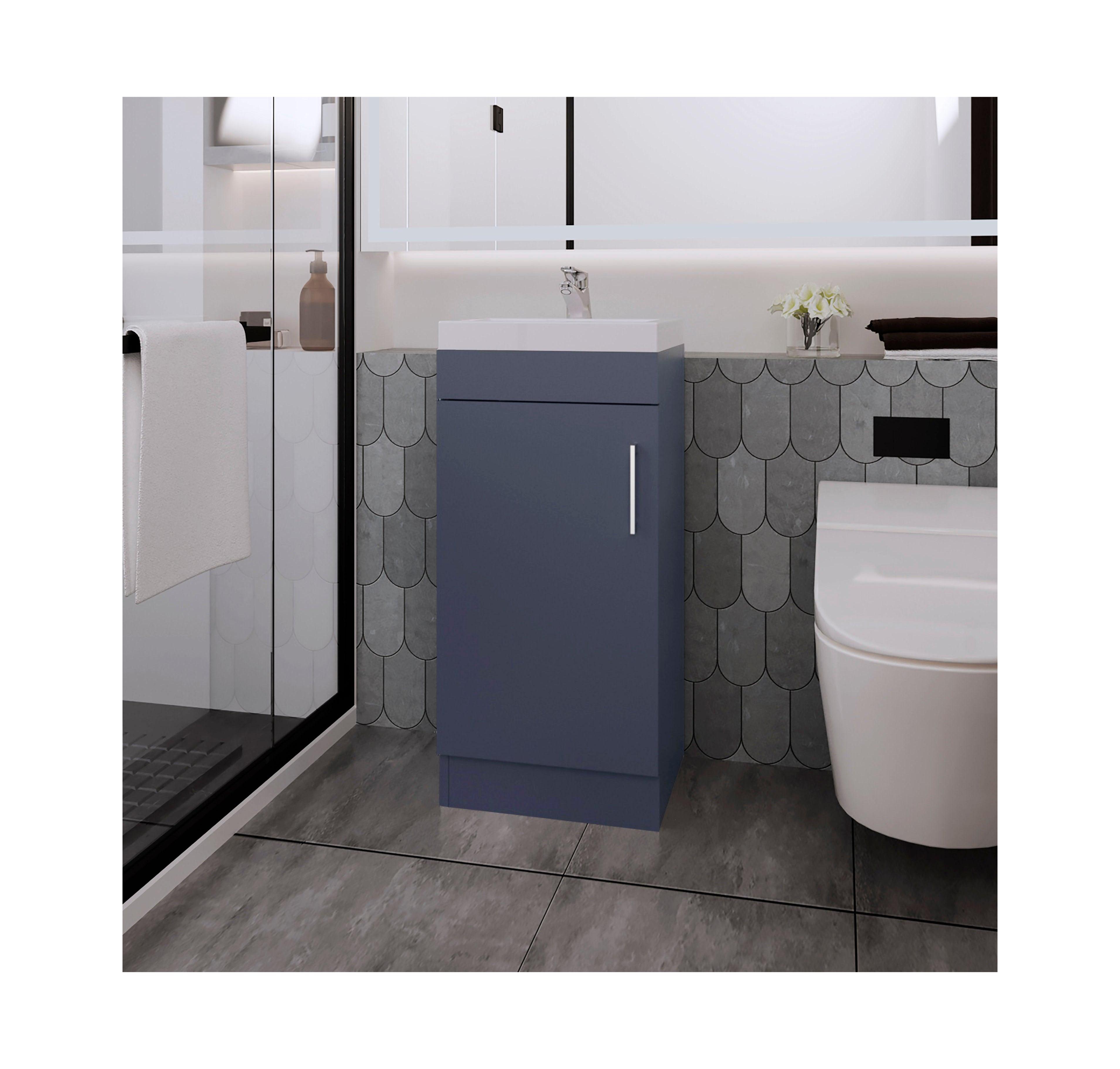 Fm Furniture Madrid Bathroom Vanity in Melamine with 1 Door