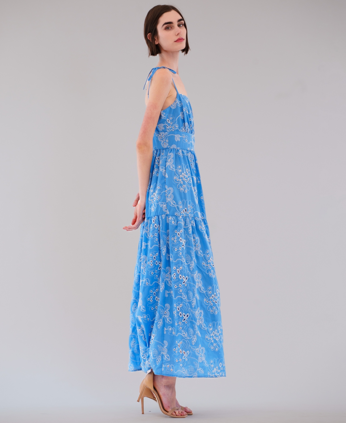 julia jordan Women's Square Neck Maxi Dress