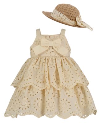 Baby Girls' Eyelet Sundress and Hat