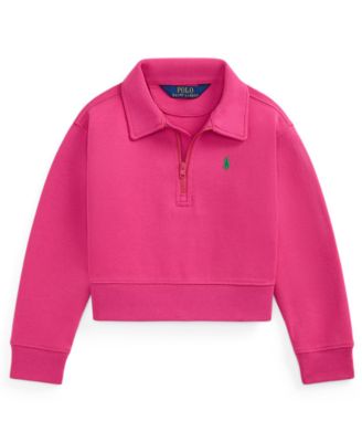 Girls' 2T-6X Double-Knit Collared Sweater
