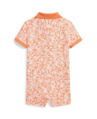 Baby Boys' Pineapple Stretch Mesh Short-Sleeve Polo Shortall