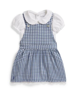 Baby Girls' Cotton Bodysuit and Gingham Dress, 2-Piece Set