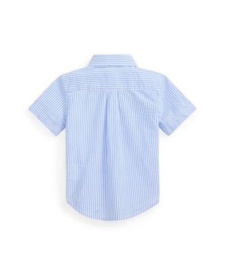 Baby Boys' Striped Collared Seersucker Shirt