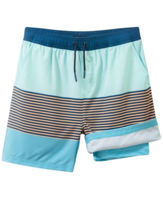 Boys' 8-14 Striped Swim Trunks