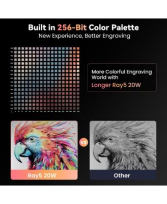 20W Laser Engraver Cutter with 14.76inx14.76in Area Dual-Beam Touchscreen