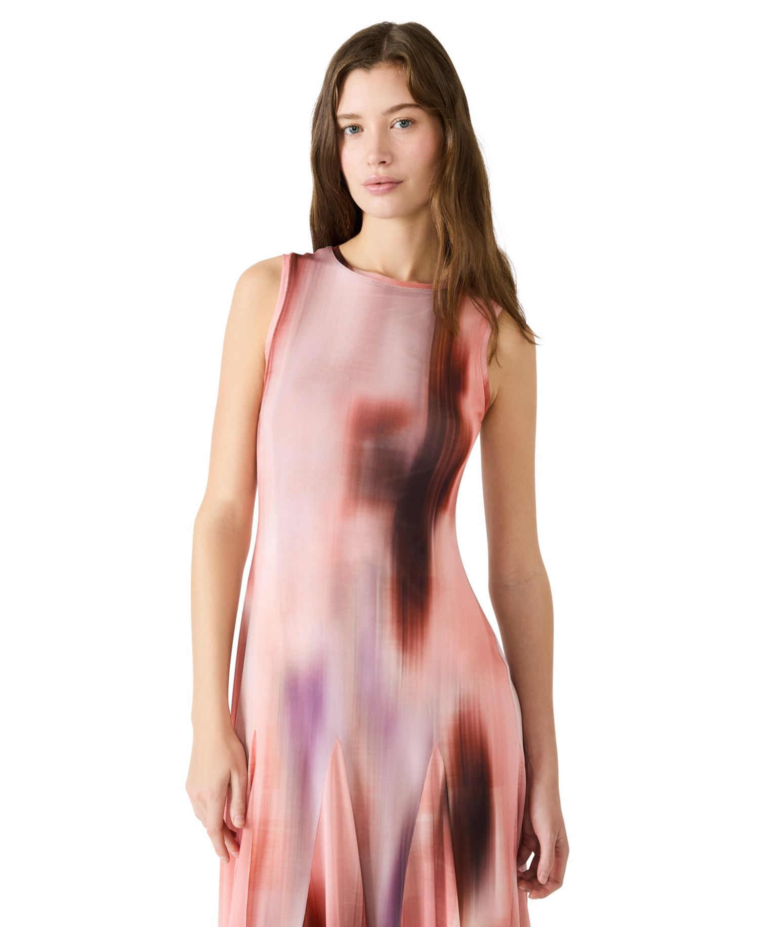 Crew Neck Marene Mesh Dress