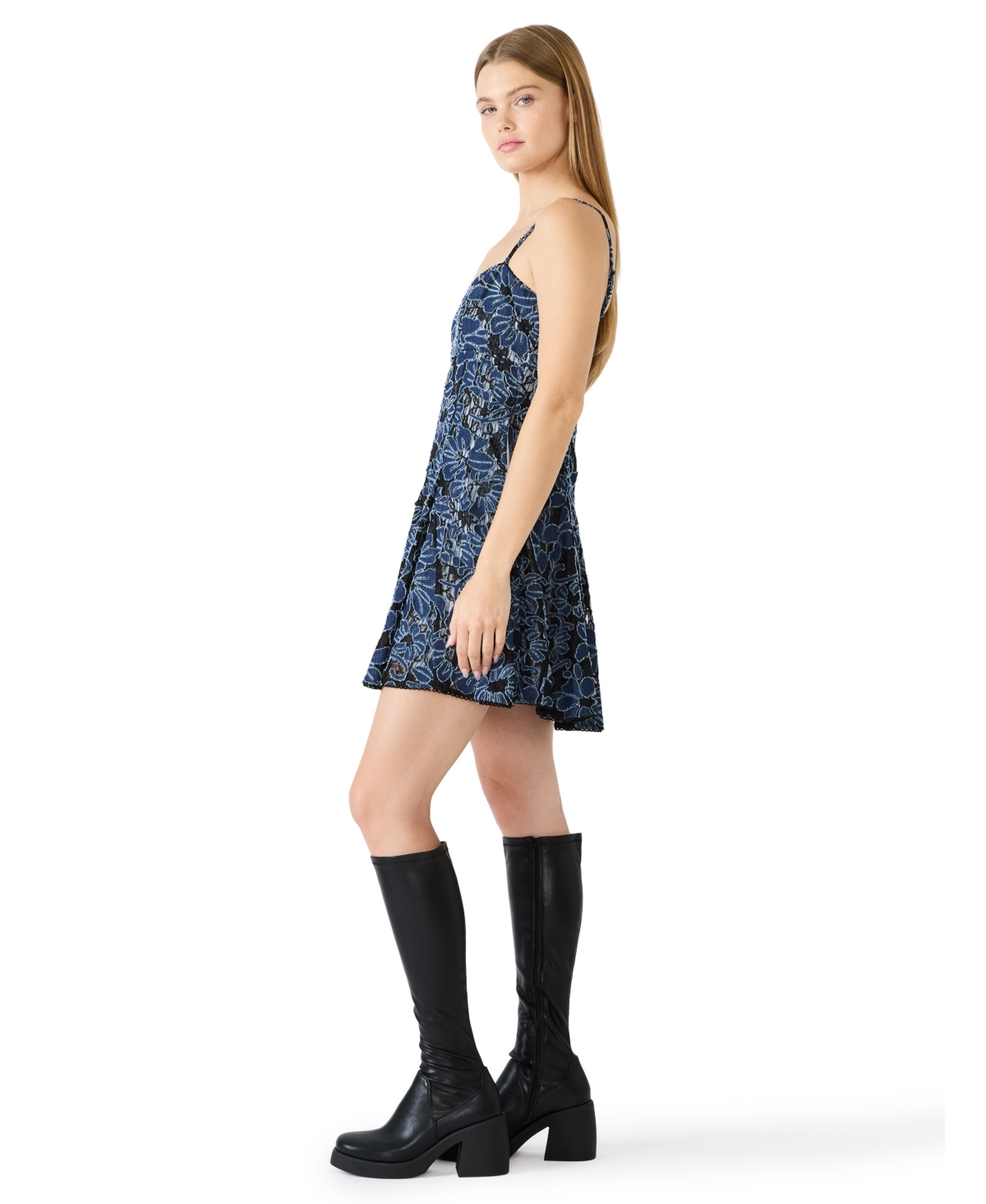 Steve Madden Juniors' Sweetheart Neck Ender Dress
