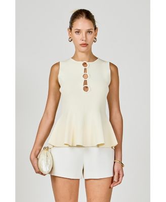 Women's Ring Detailed Flare Knit Top