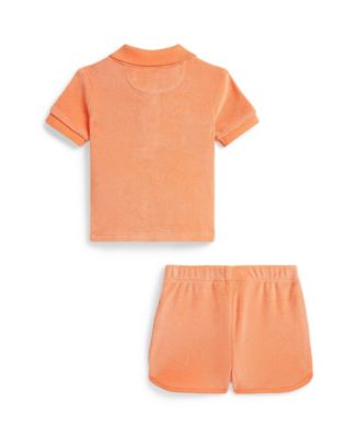 Baby Boys' Terry Polo Shirt and Shorts, 2-Piece Set