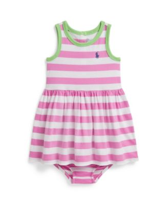 Baby Girls' Striped Crewneck Dress & Bloomer