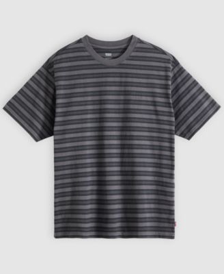 Men's Red Tab Vintage Short Sleeve Striped Crewneck T-Shirt