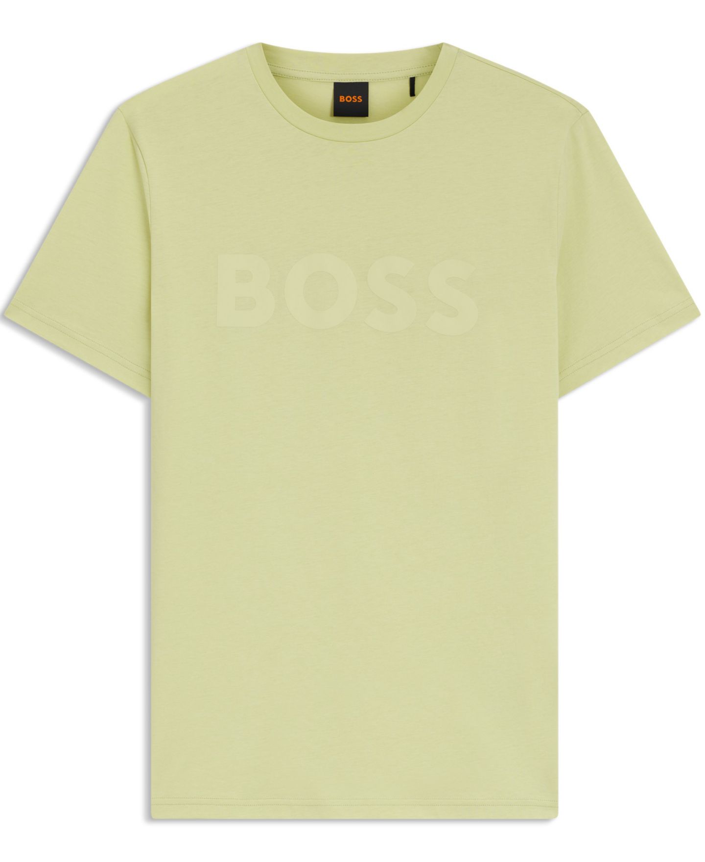 Мужская футболка Hugo Boss Cotton-Jersey Large Logo Print, цвет: Бежевый — фото 3