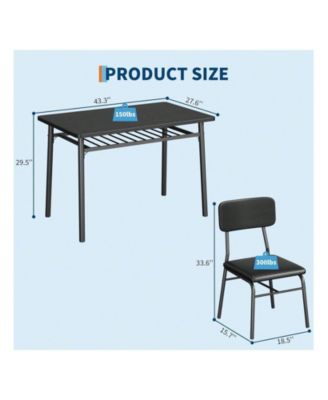 Kitchen Table Dining Table Set For 4 for Dining Room, Home Office, Living Room