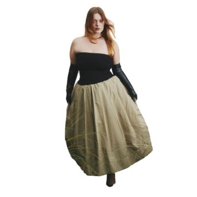 Women's Strapless Combo Dress