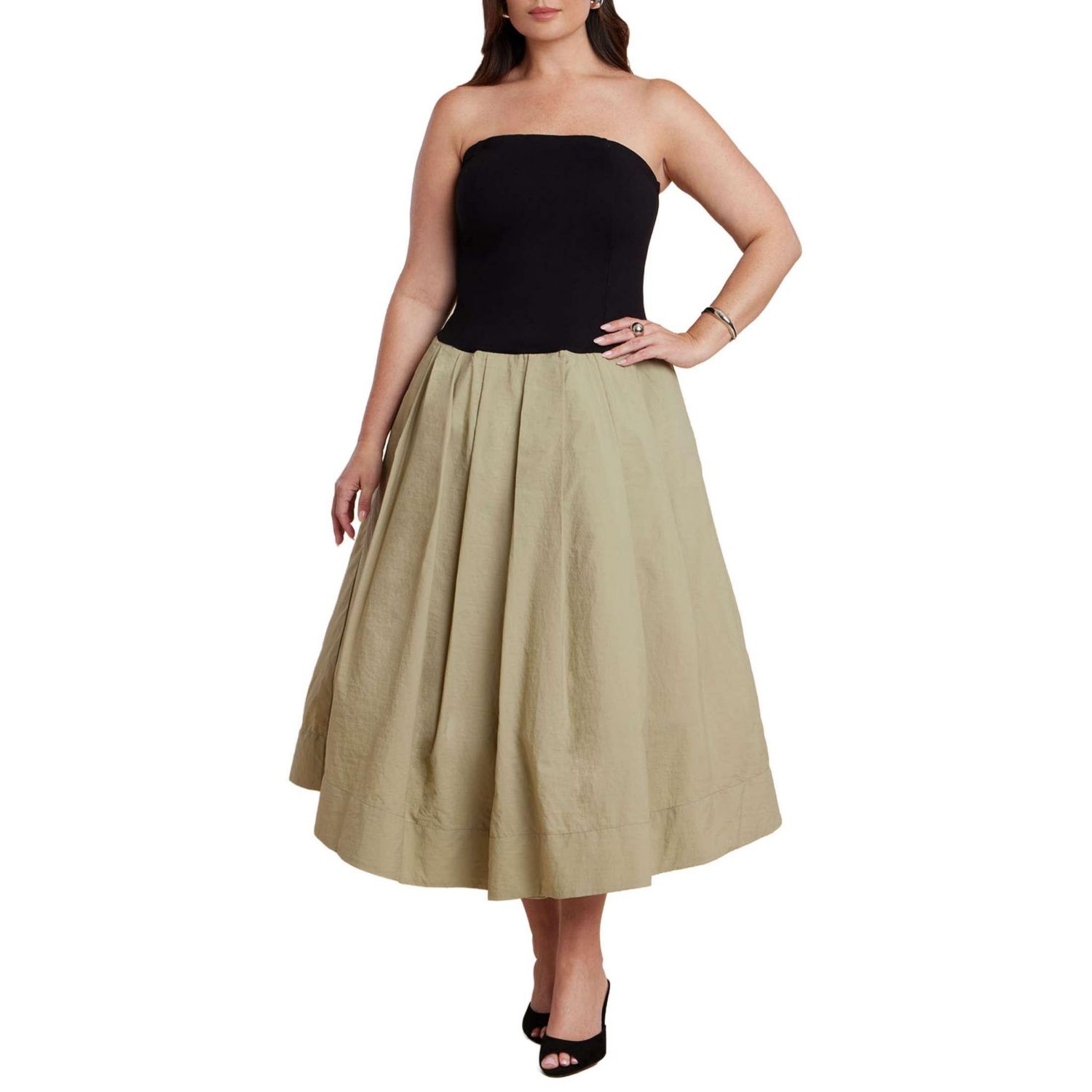 Women's Strapless Combo Dress