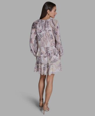 Women's Tiered Crewneck Shift Dress